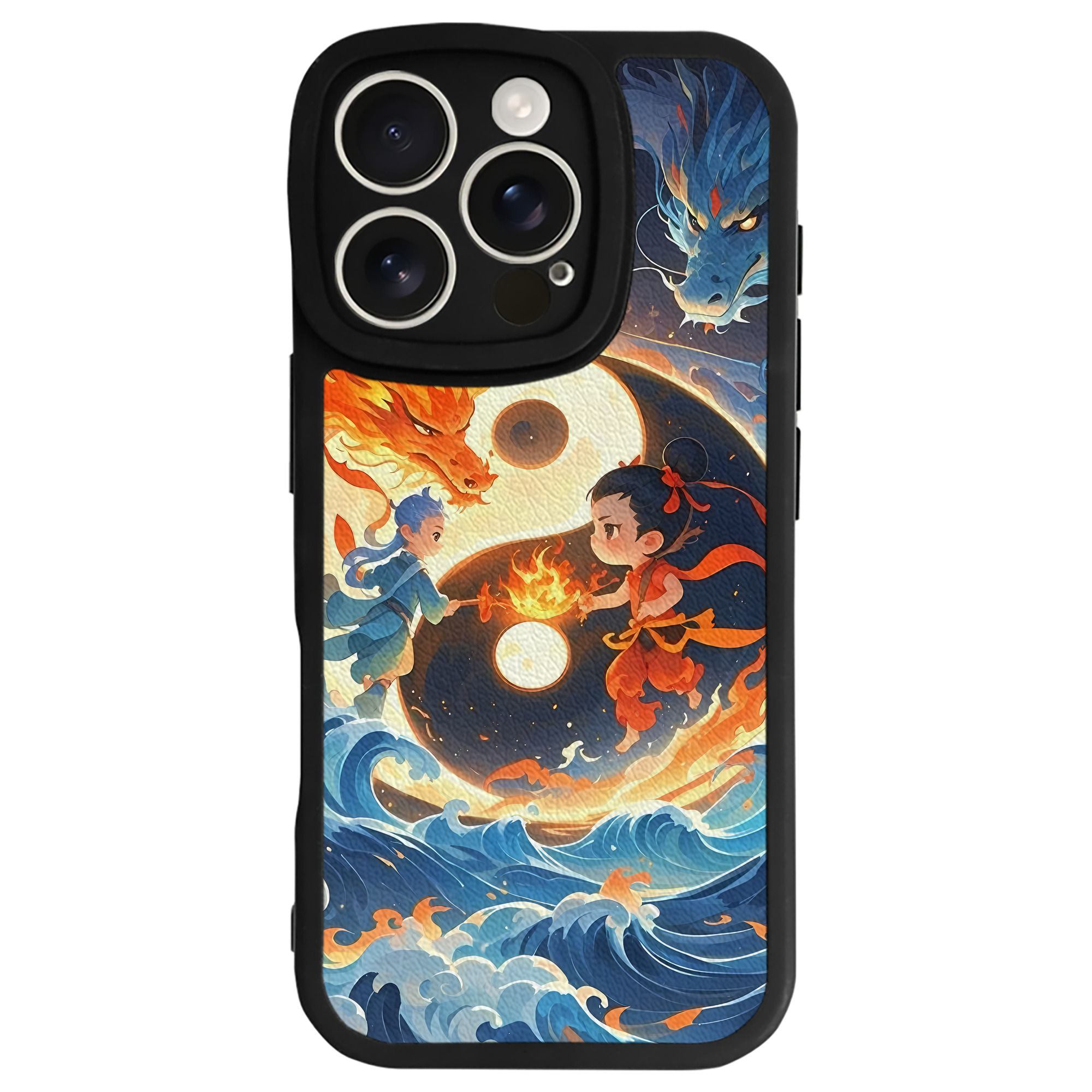 （画像用） Ne Zha 2 ナタ 魔童の大暴れ 【iPhone 16シリーズ対応】シリコンスマホケース（レザー調） 材質：シリコン